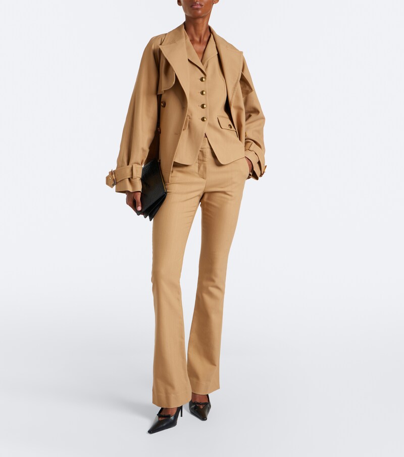 Corbette twill flared pants