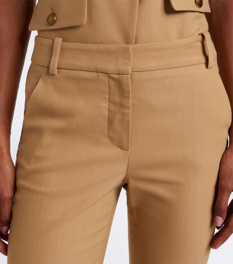 Corbette twill flared pants