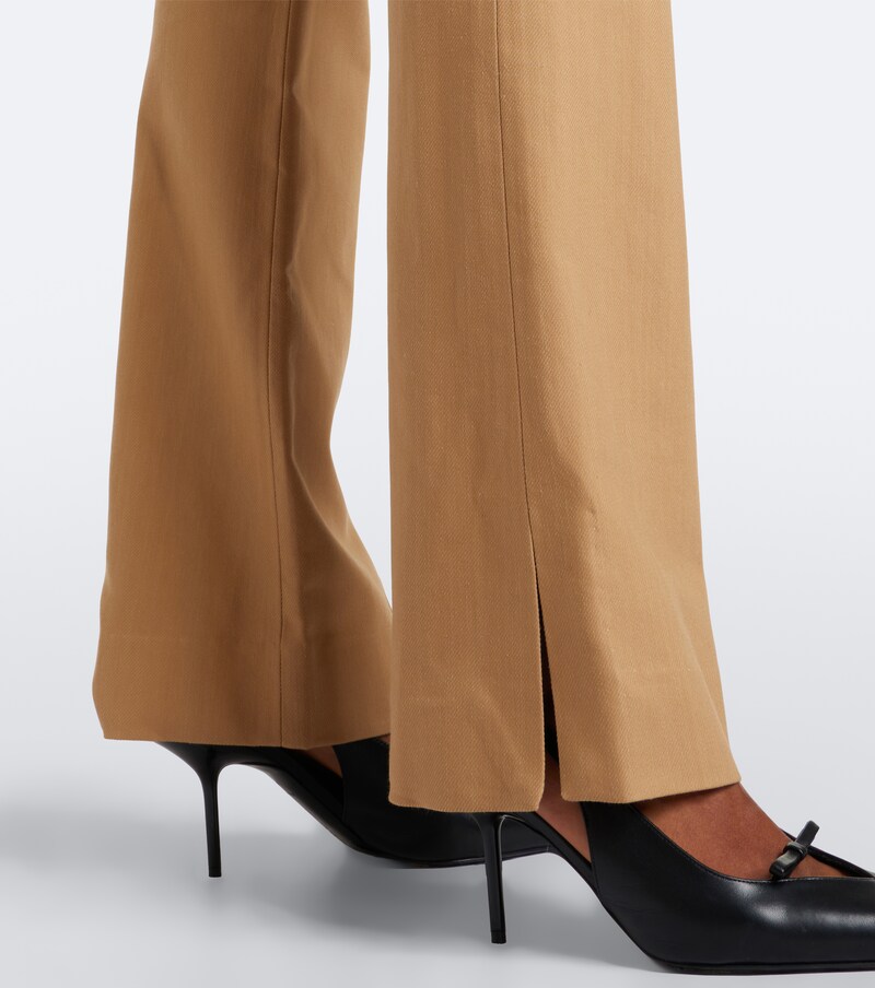 Corbette twill flared pants