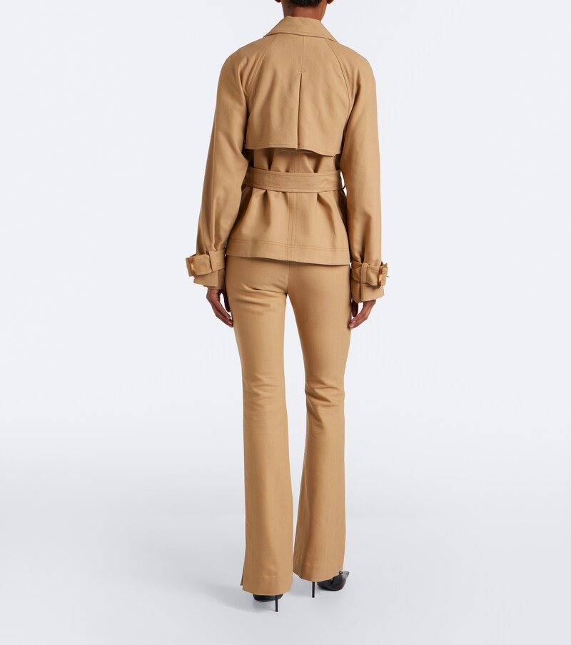 Corbette twill flared pants