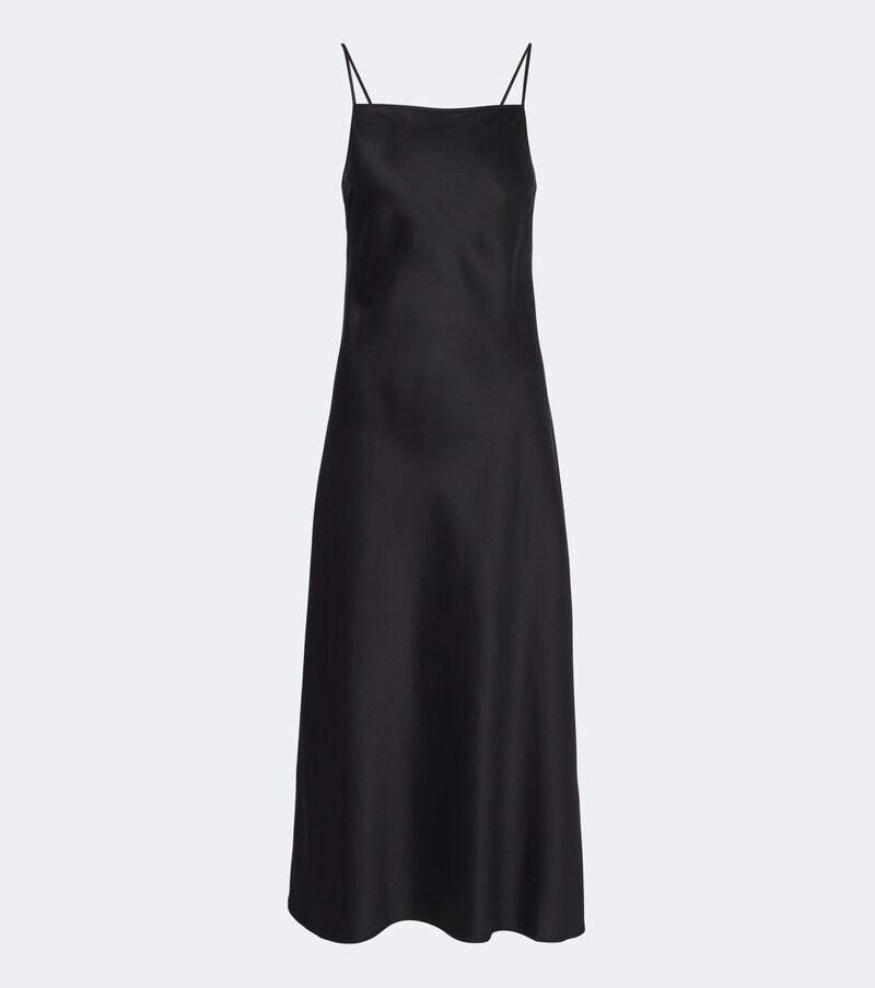 Cloe silk satin midi dress