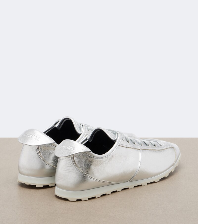 Tennis metallic leather sneakers