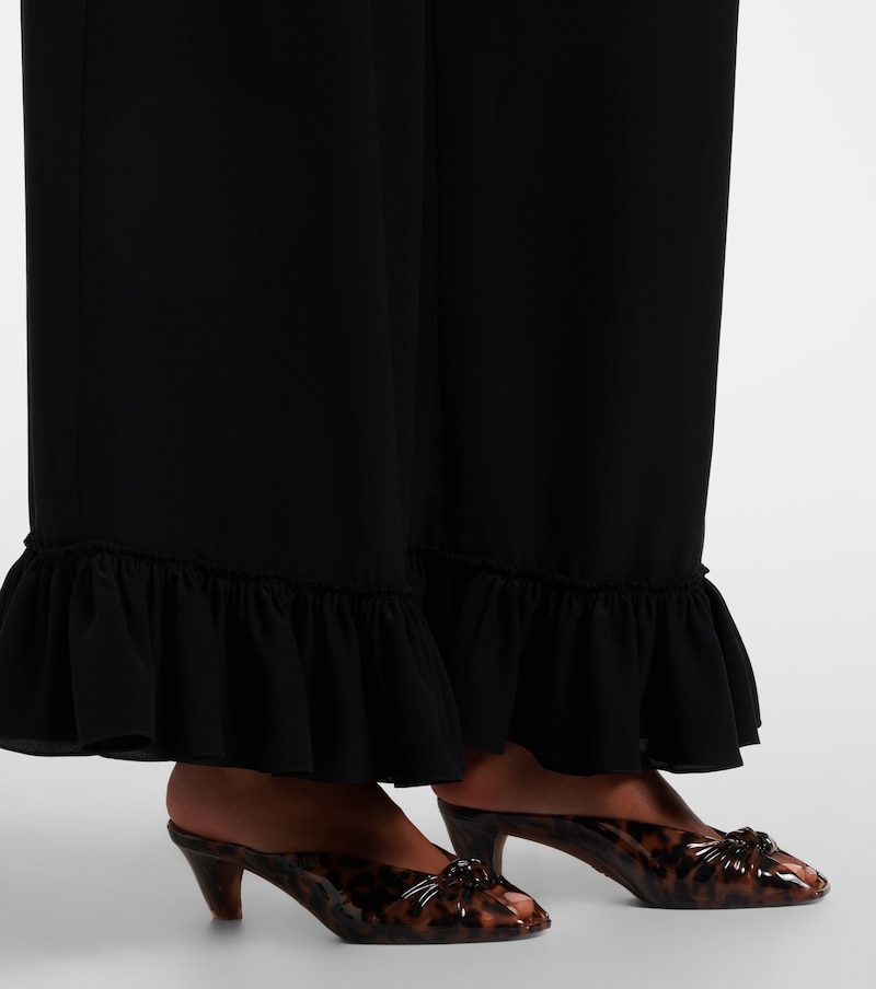 Silk crêpe de chine wide-leg pants
