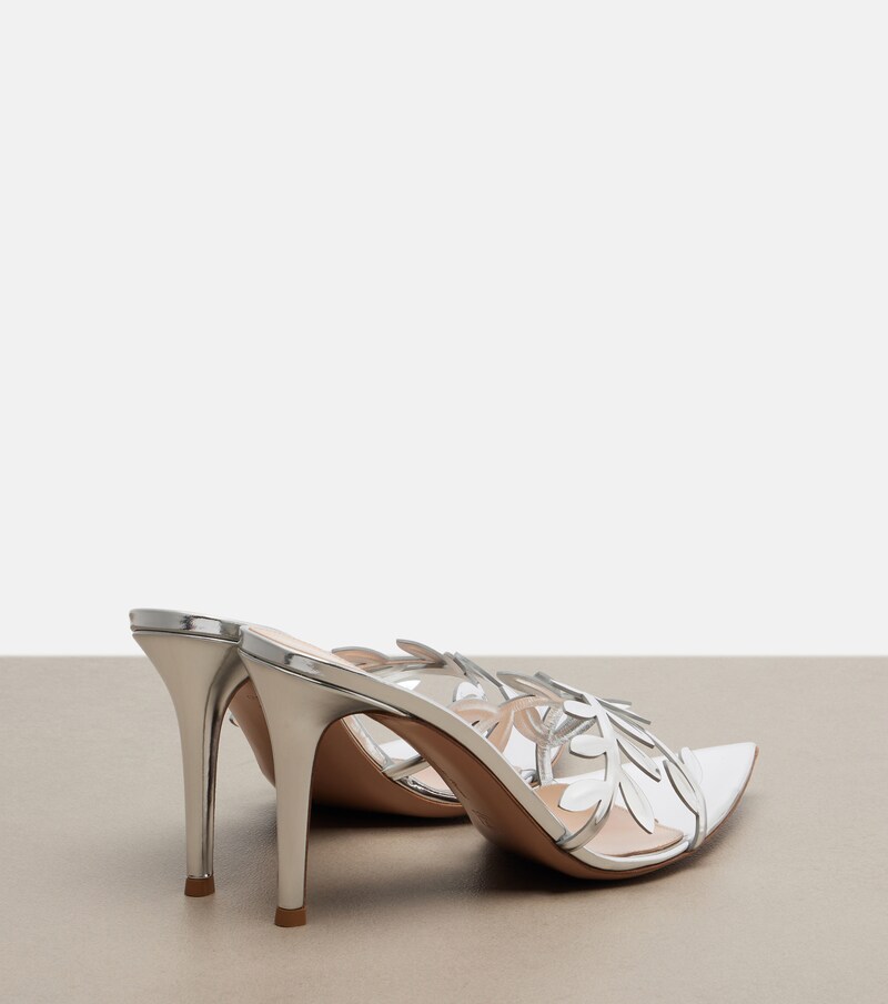 Flavia metallic leather mules