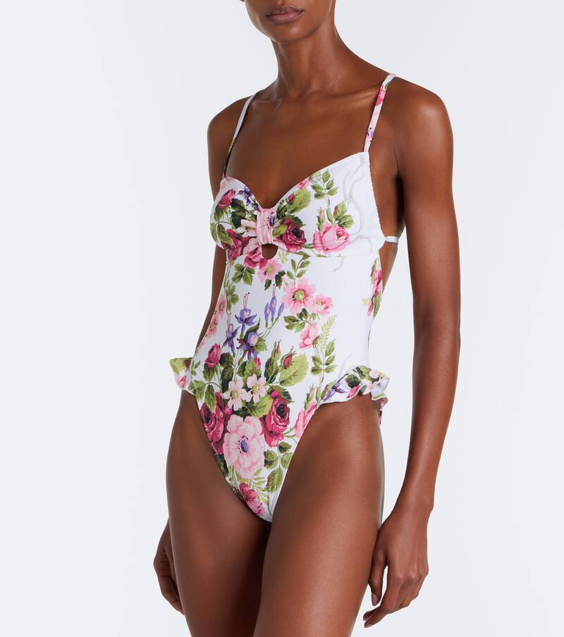 MontceDevin floral ruffled swimsuit