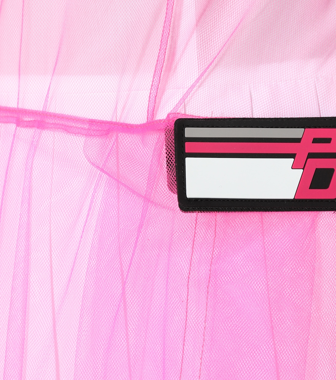 Minikleid aus Baumwolle mit Tüll | Prada