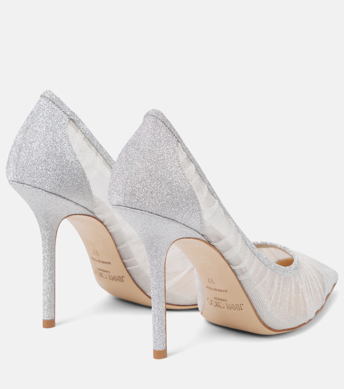 Pumps Love 100 in tulle con glitter | Jimmy Choo