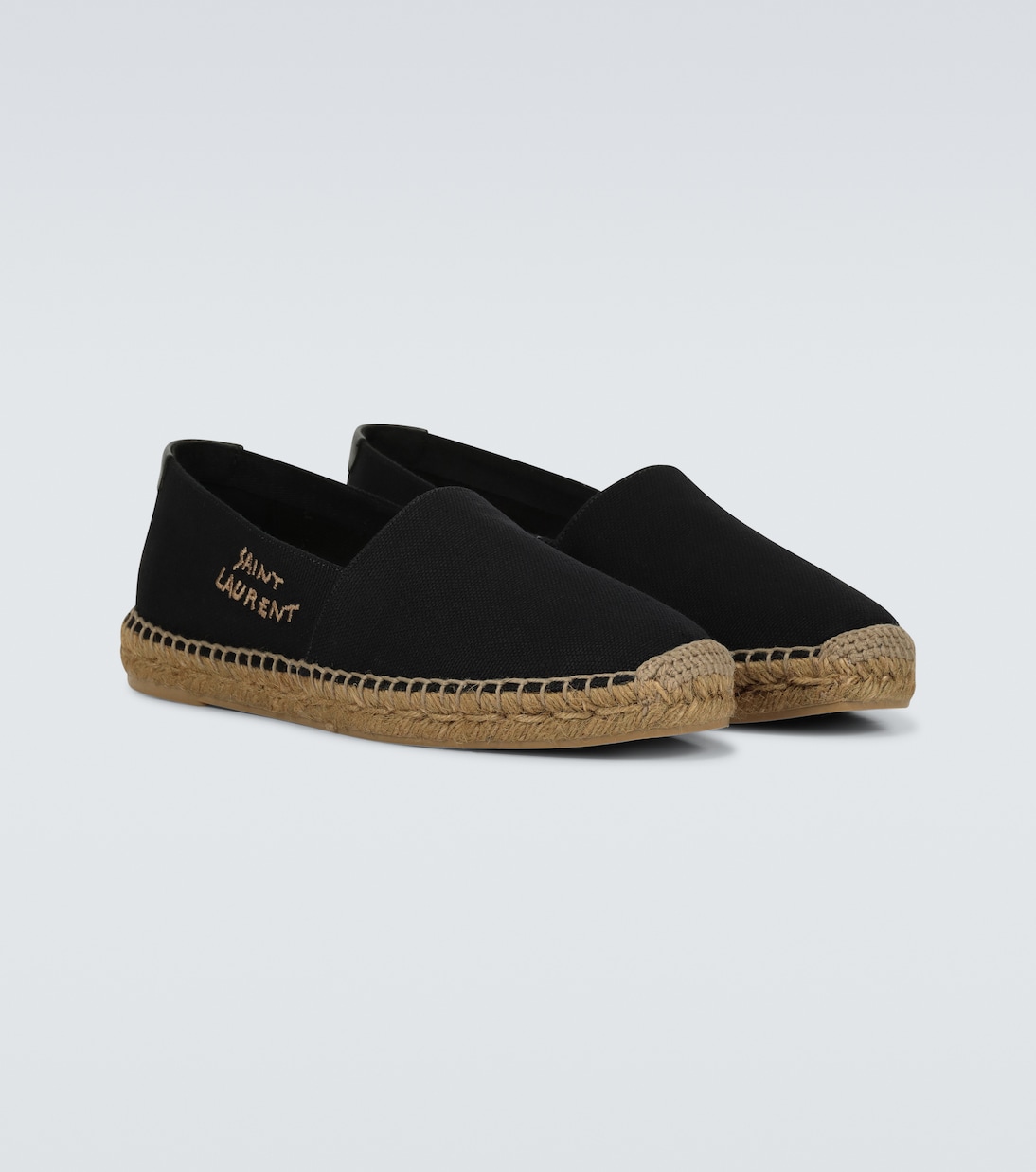 Embroidered logo canvas espadrilles | Saint Laurent