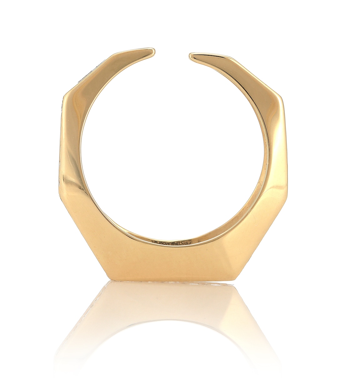 Boucle d'oreille unique Sabrina en or jaune 18 ct et diamants | Eéra