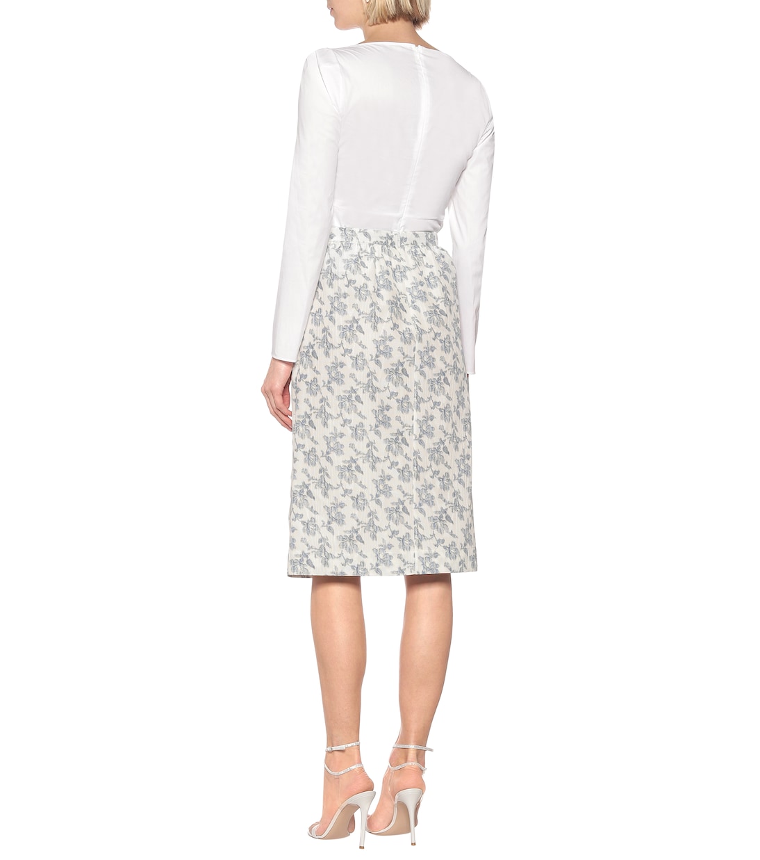 Quadratic cotton-blend midi skirt | Brock Collection