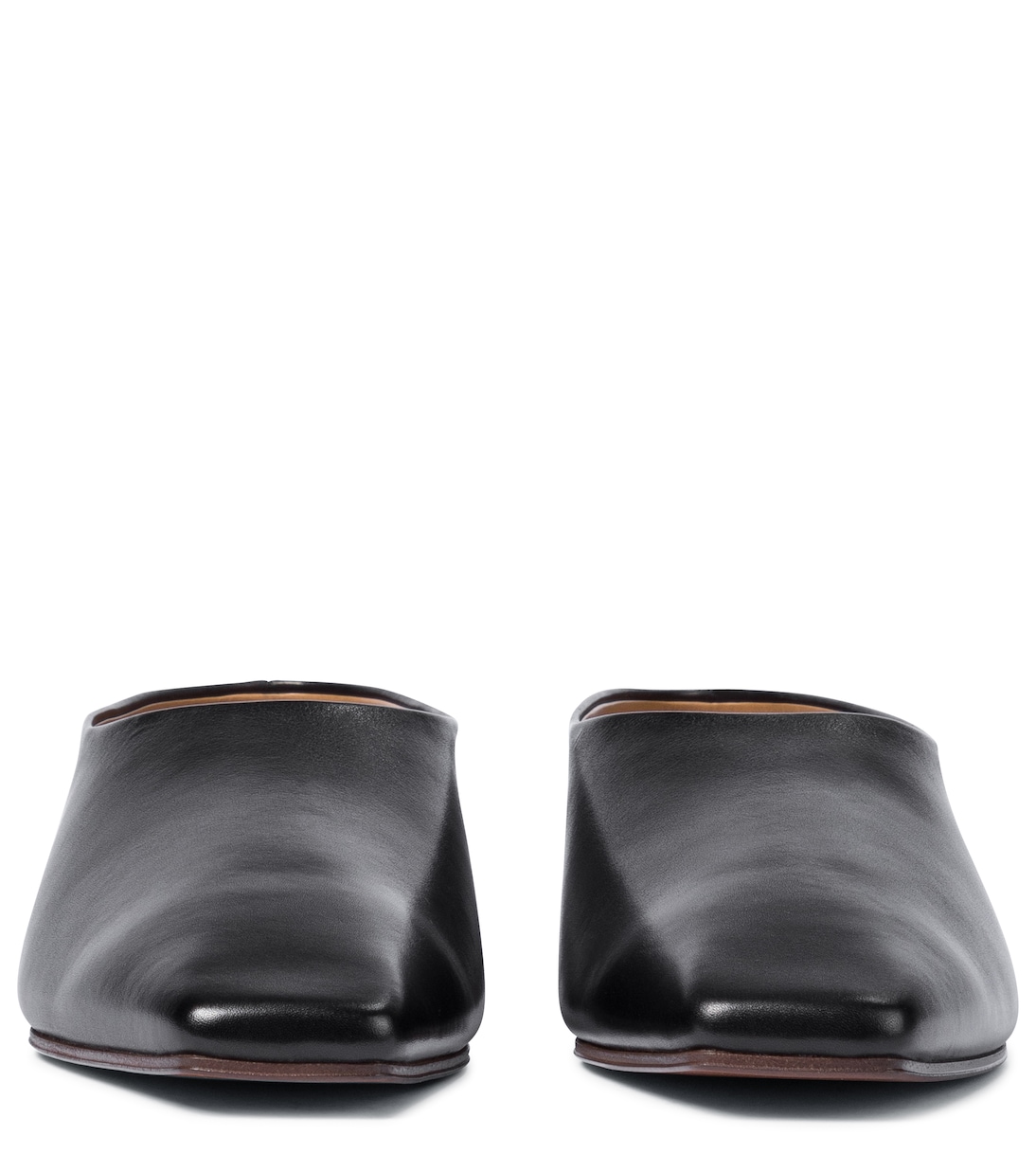 Square Toe leather ballet flats | The Row