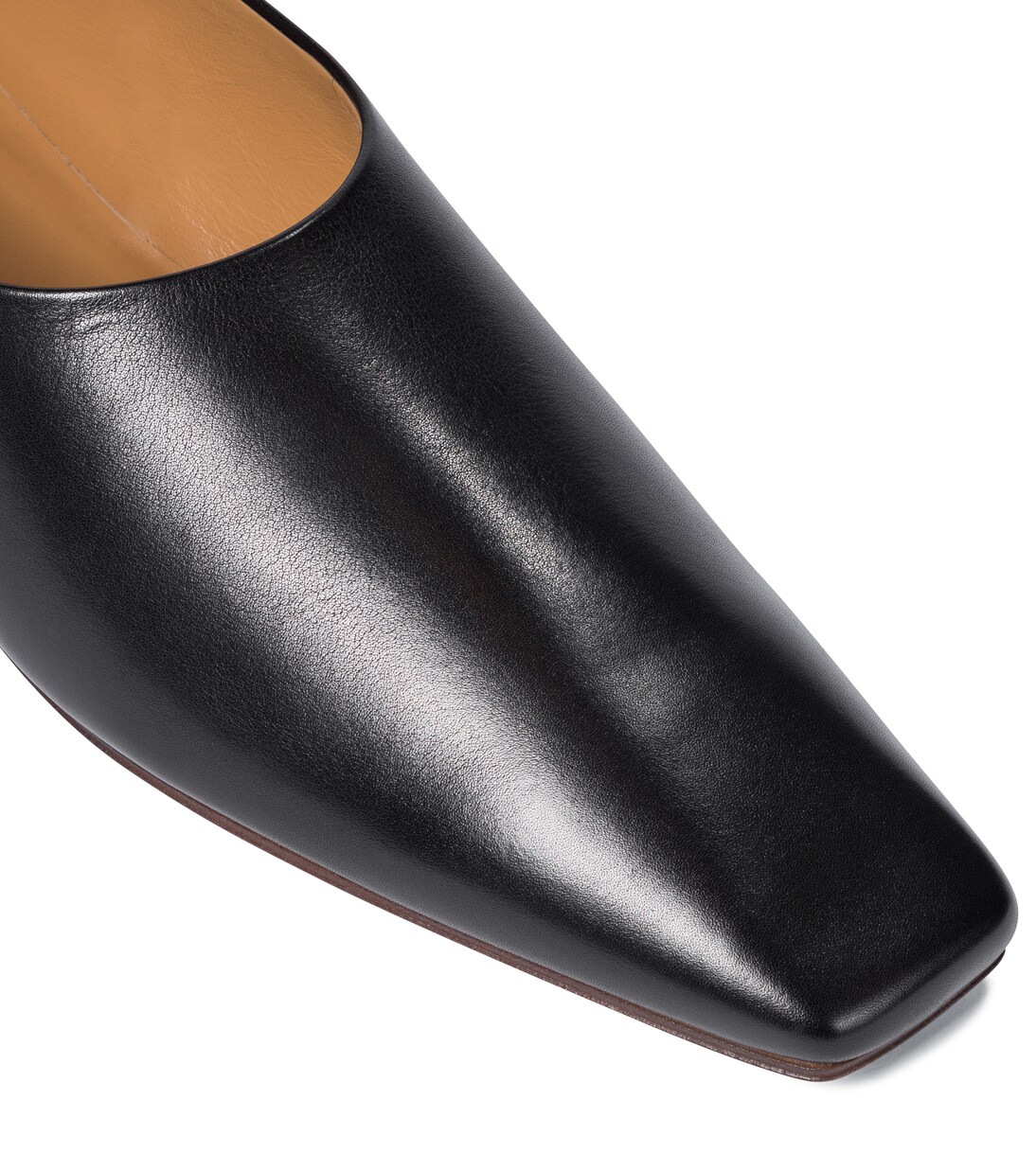 Square Toe leather ballet flats | The Row