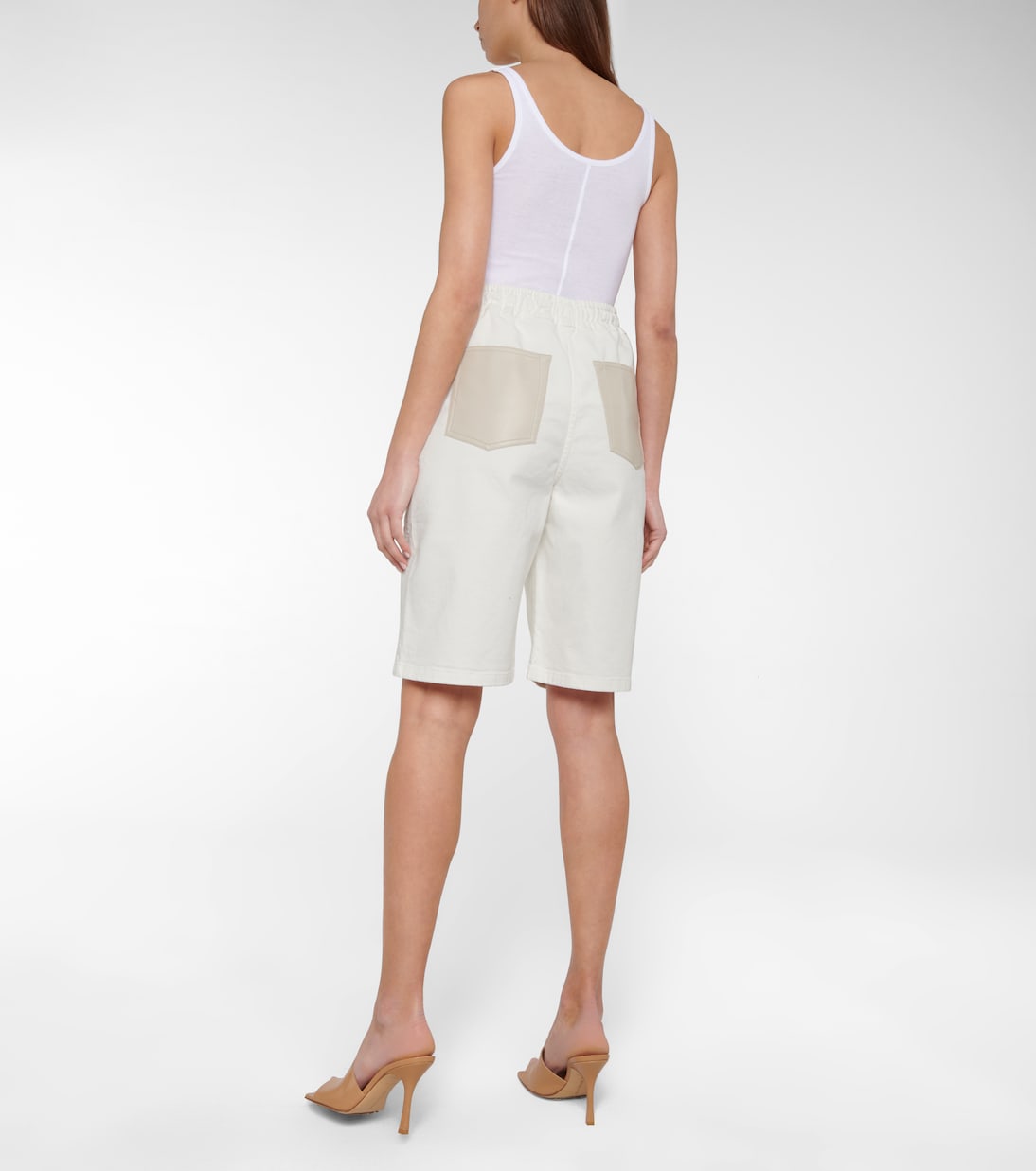 Hadi denim Bermuda shorts | Nanushka