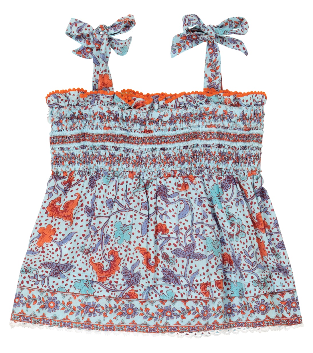 Top Cindy nido de abeja floral | Poupette St Barth Kids