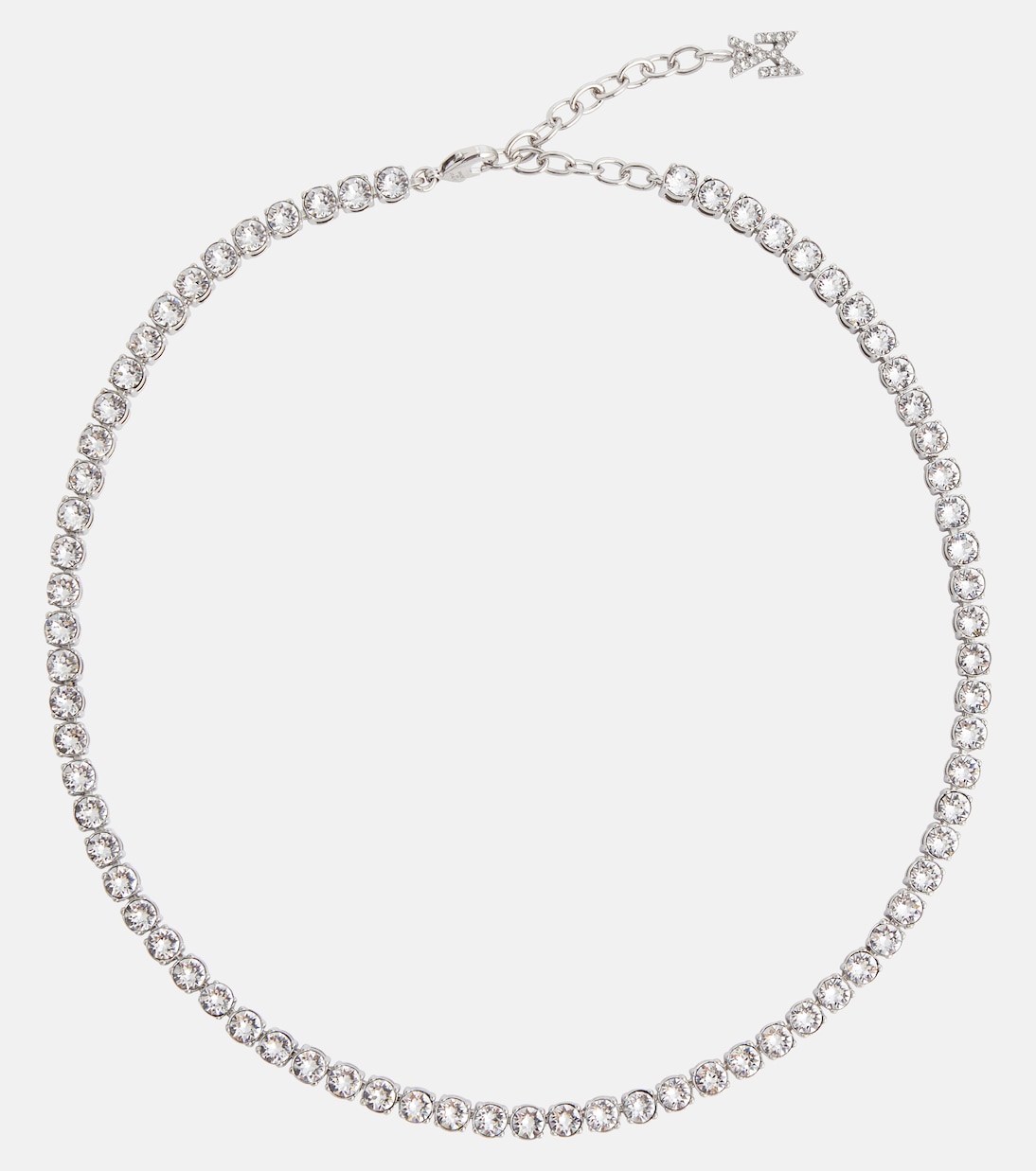 Collana Tennis in argento con cristalli | Amina Muaddi