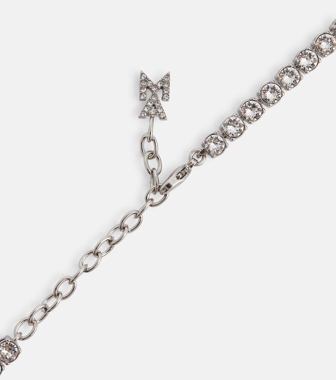 Collana Tennis in argento con cristalli | Amina Muaddi