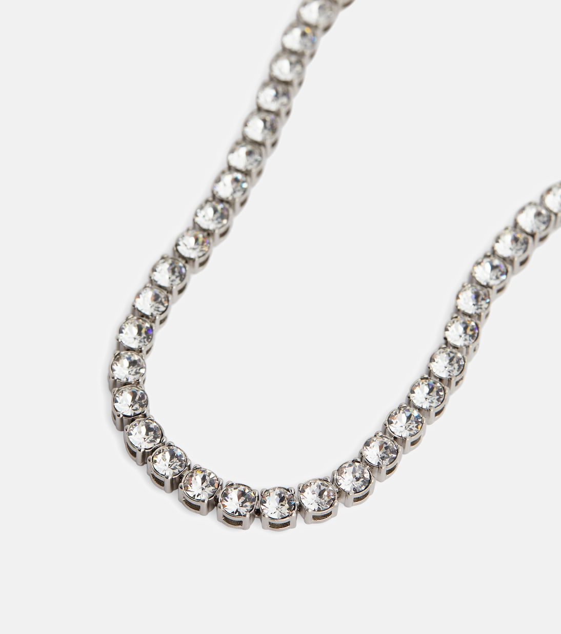 Collana Tennis in argento con cristalli | Amina Muaddi