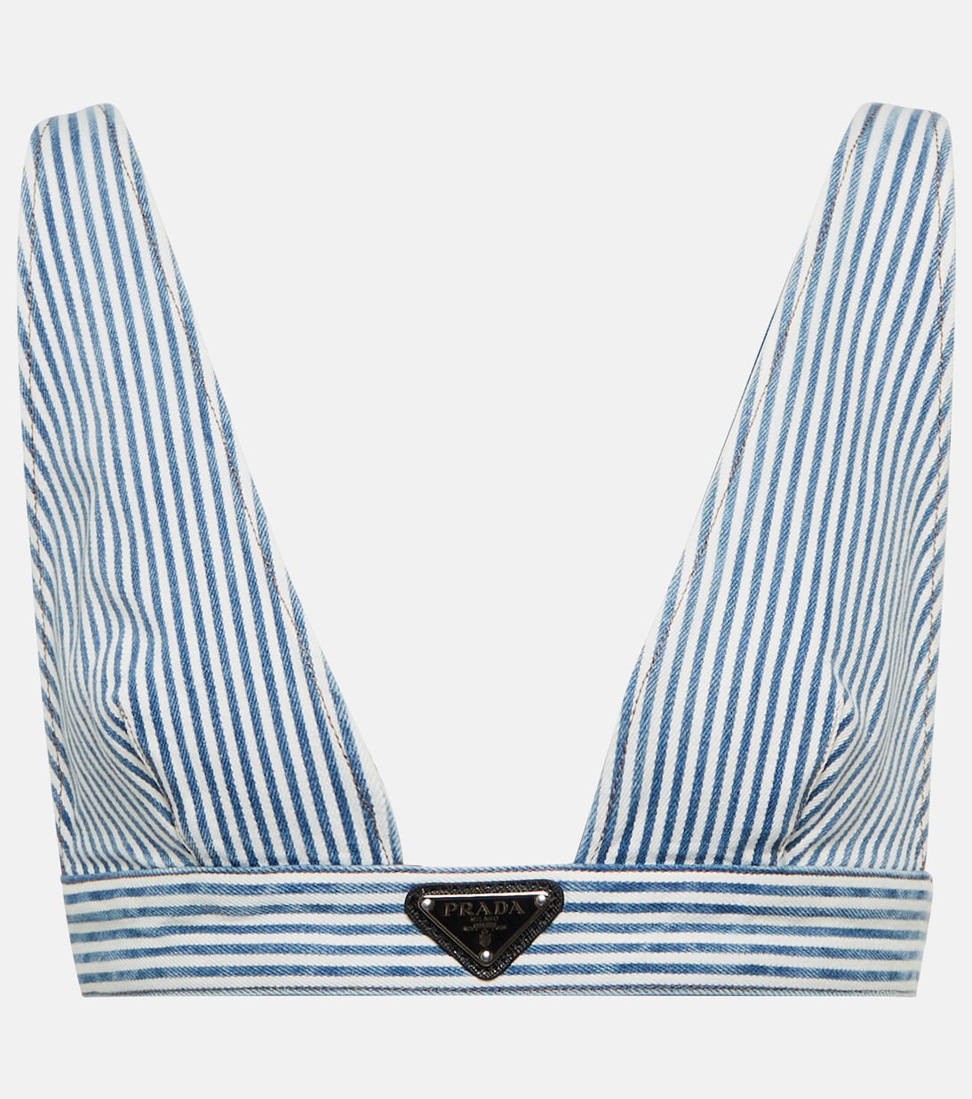 Bralette aus Denim | Prada