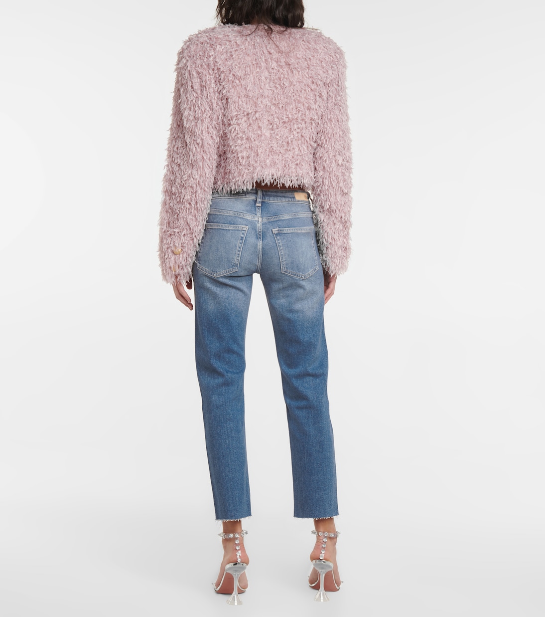 Jeans Girlfriend de tiro medio cropped | AG Jeans