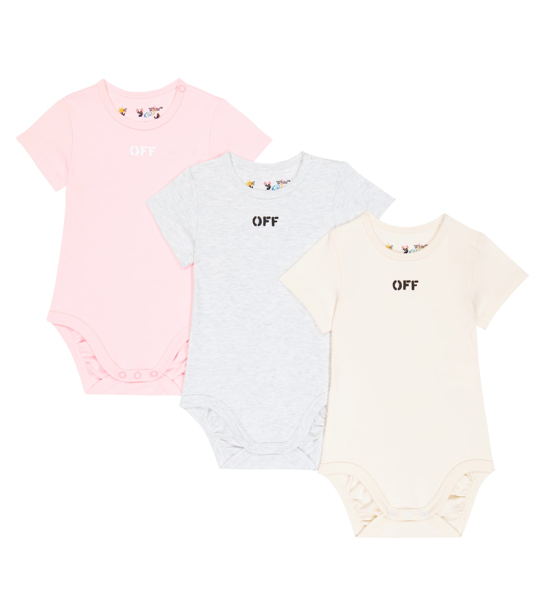 Bebé - set de 3 bodis de algodón | Off-White Kids