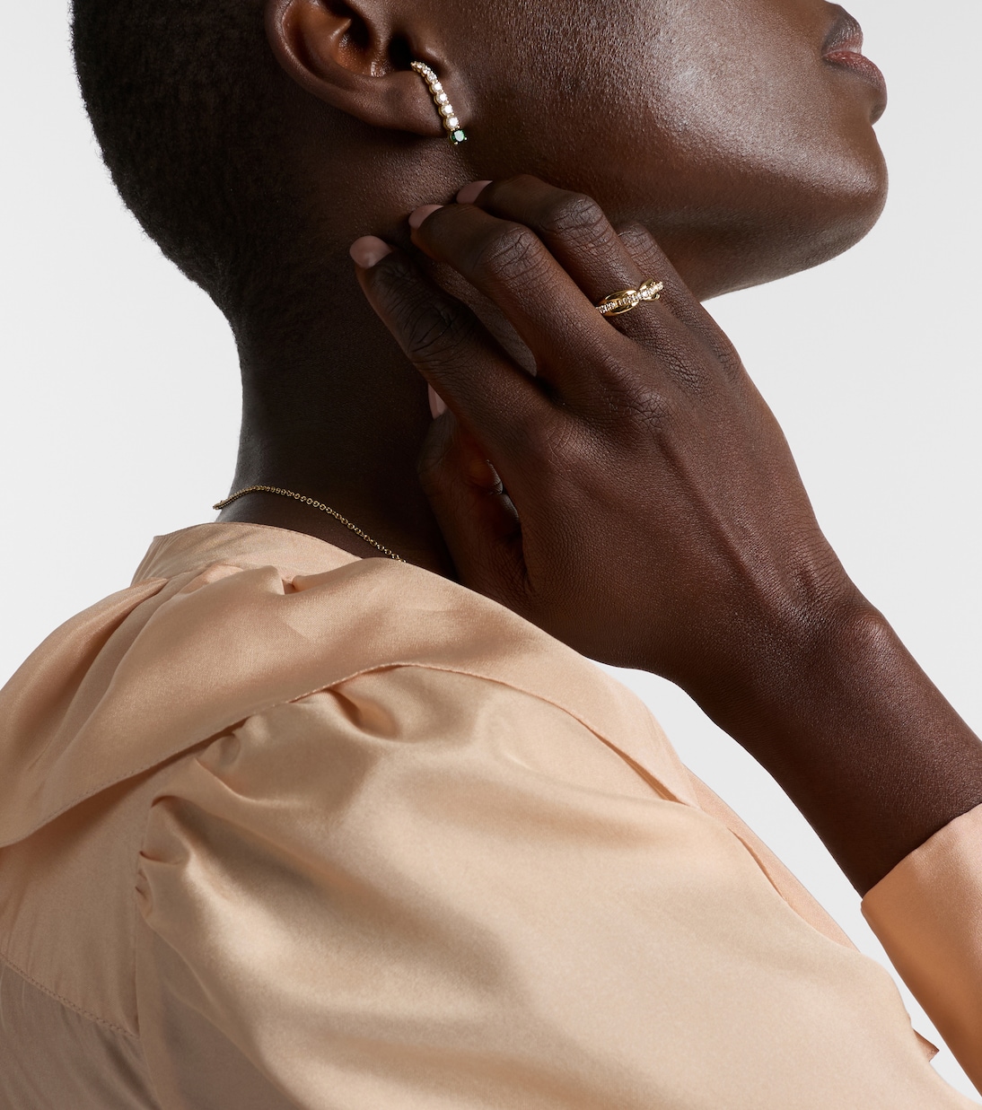 Ada 18kt gold ring with diamonds | Melissa Kaye