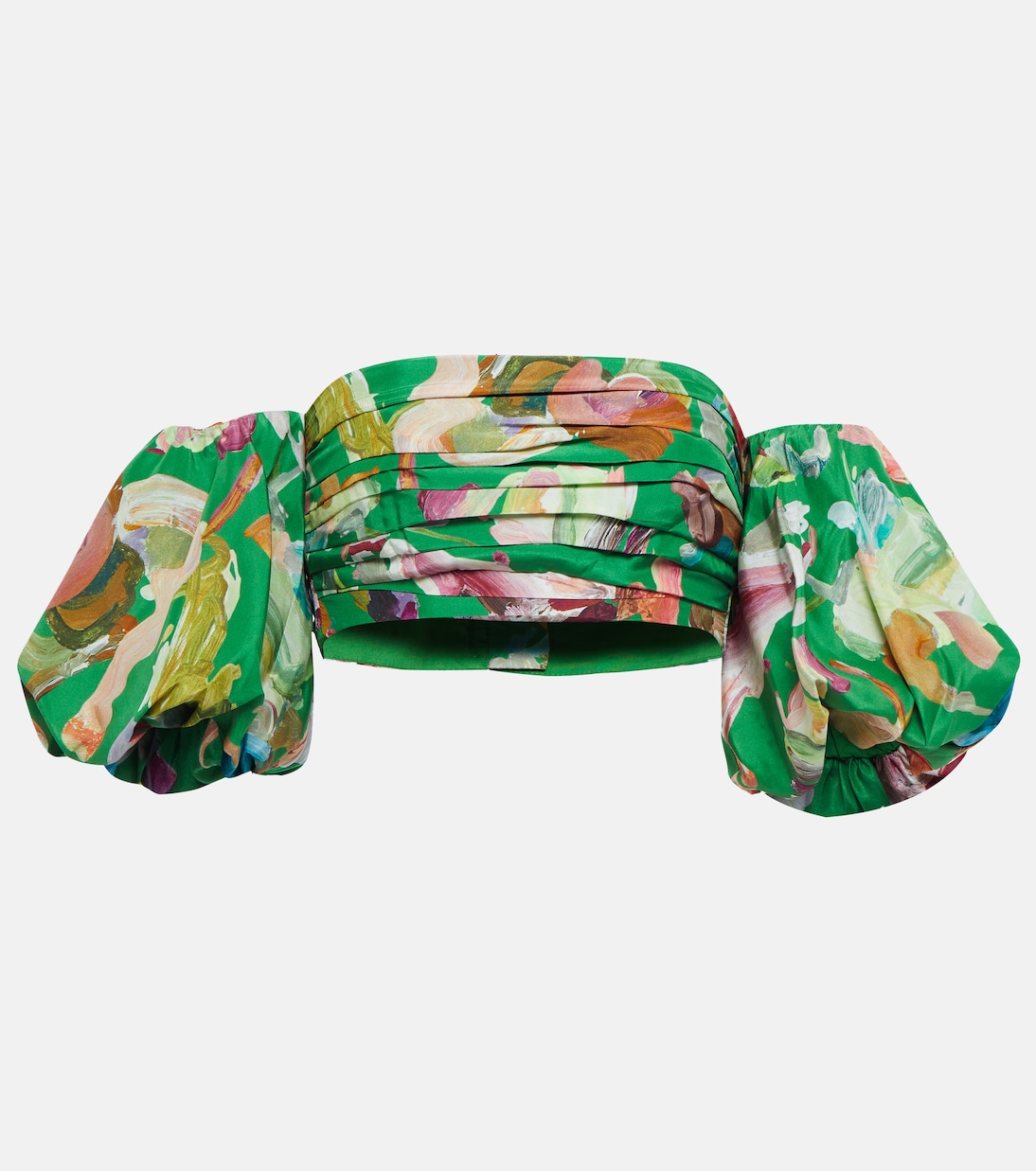 Top cropped Arlo in seta con stampa | Alémais