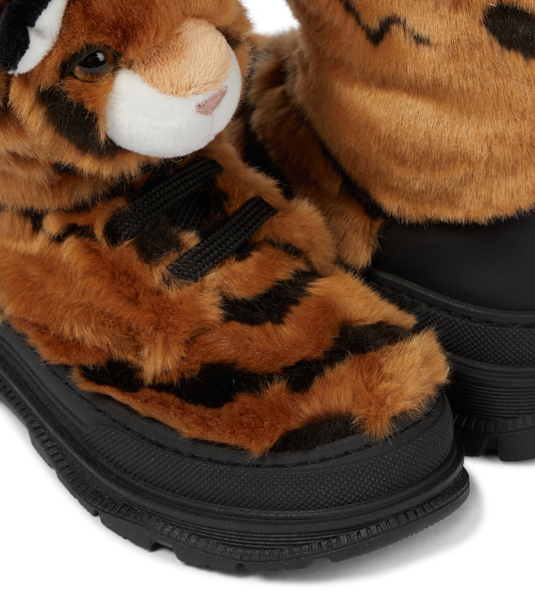 Leopard-print faux fur boots | Dolce&Gabbana Kids