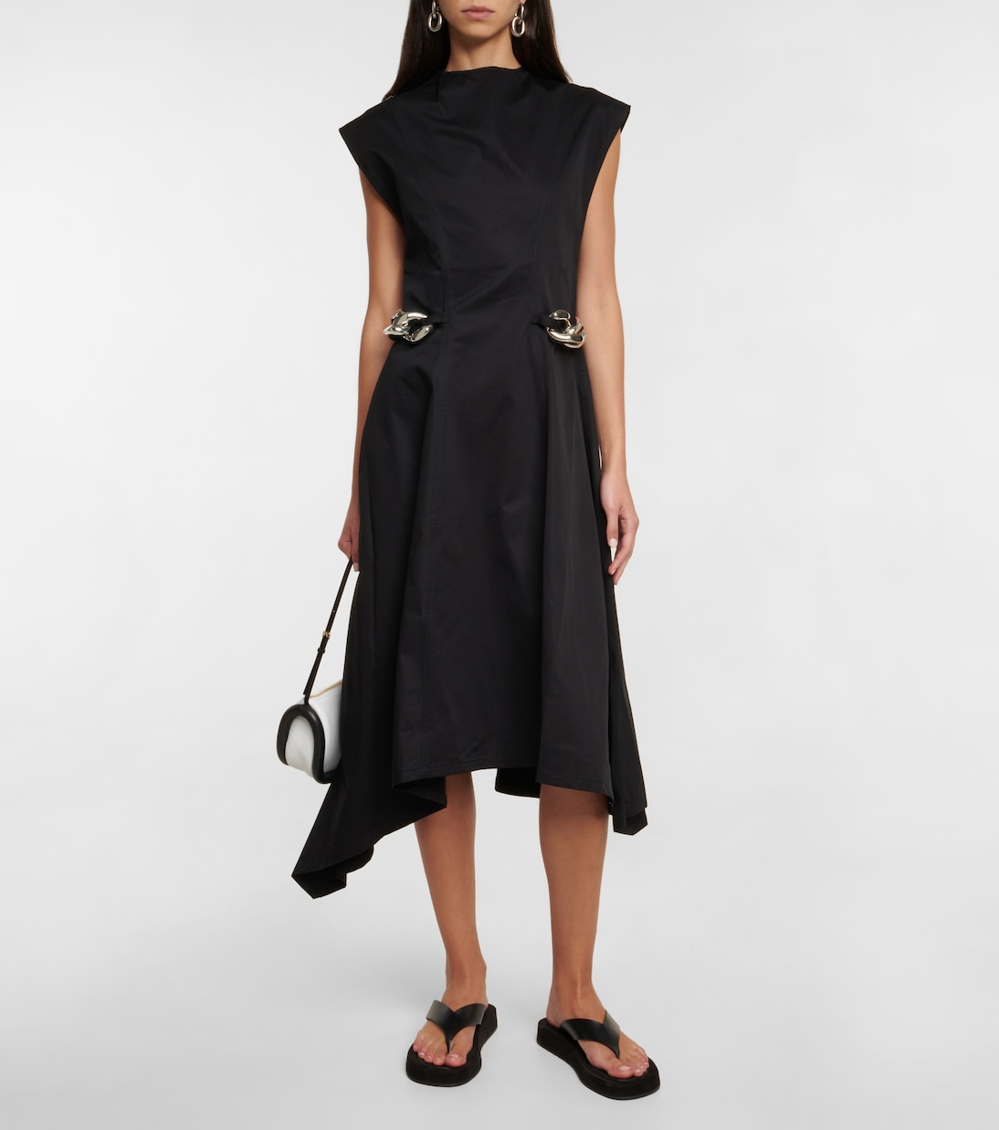 Embellished asymmetric midi dress | JW Anderson