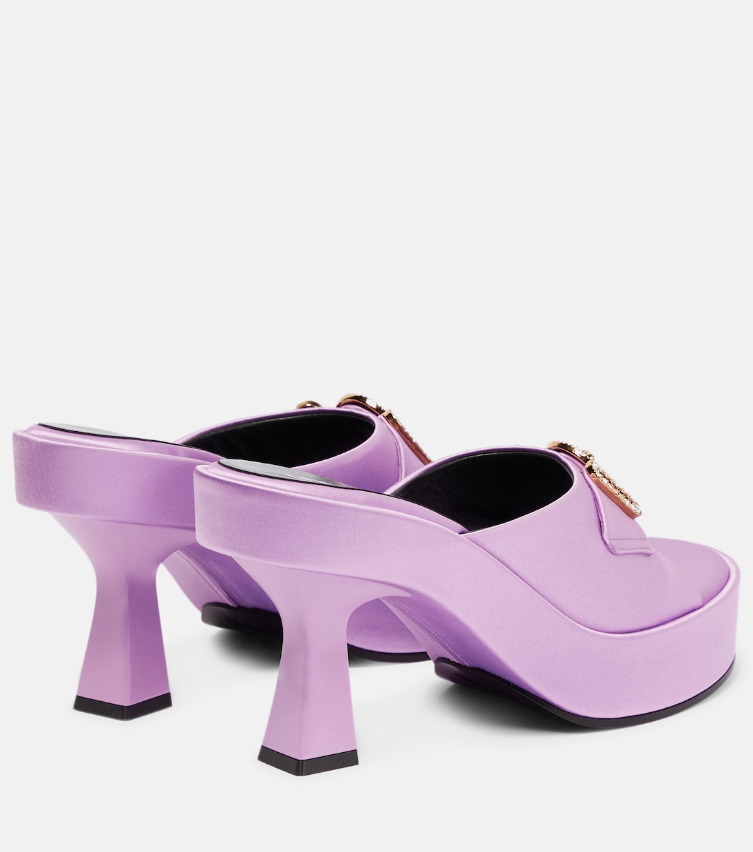 Medusa Biggie satin mules | Versace