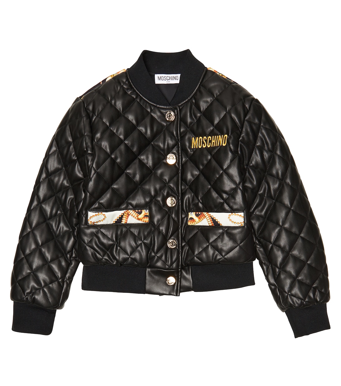 Giacca trapuntata in similpelle | Moschino Kids