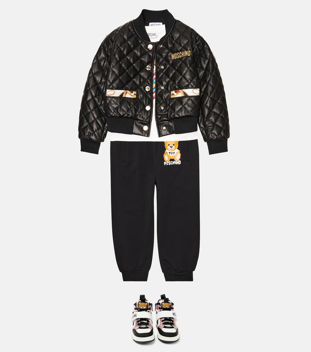 Giacca trapuntata in similpelle | Moschino Kids
