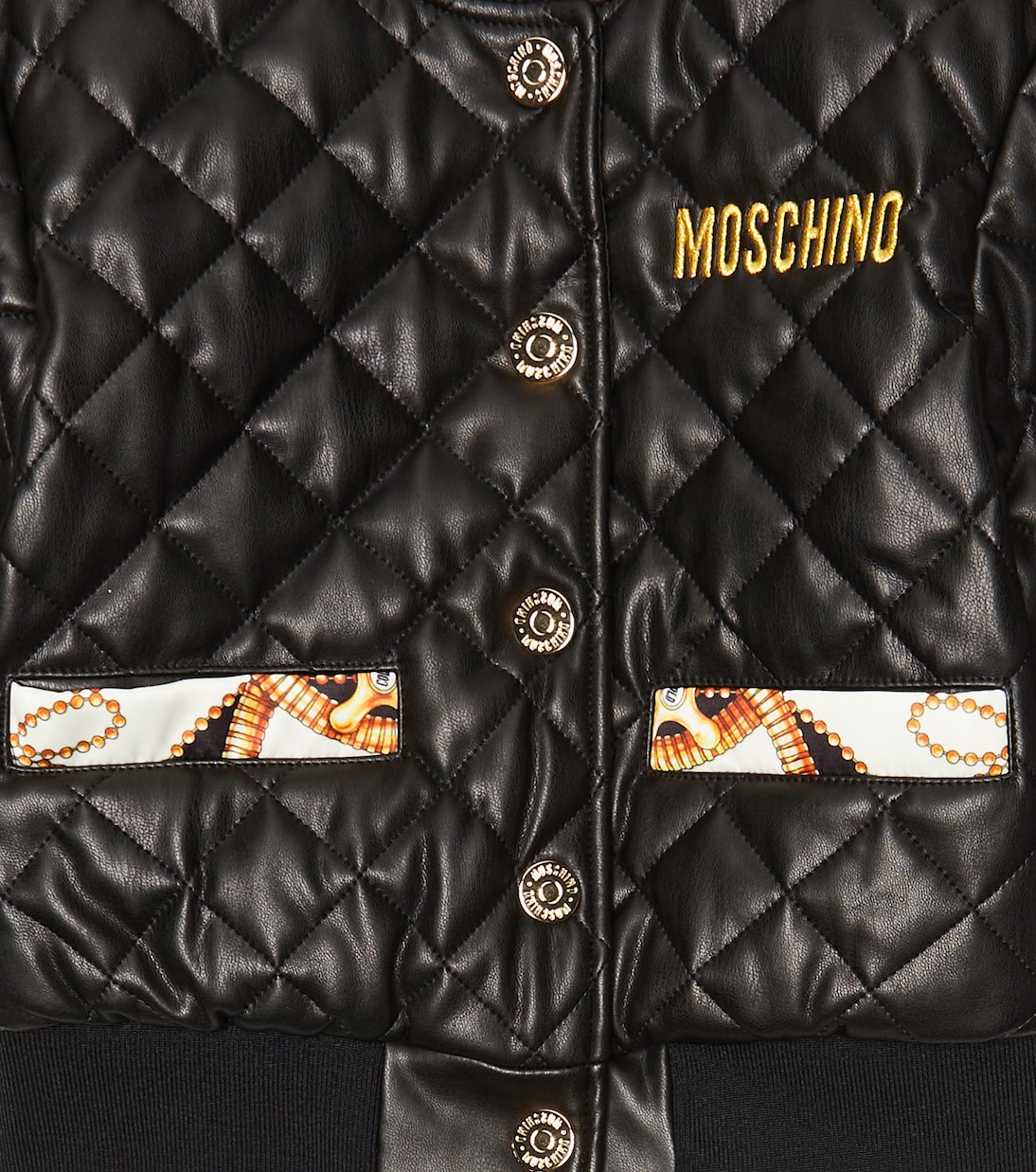 Giacca trapuntata in similpelle | Moschino Kids