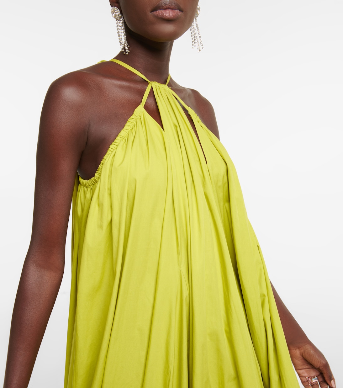 Halterneck cotton gown | Oscar de la Renta
