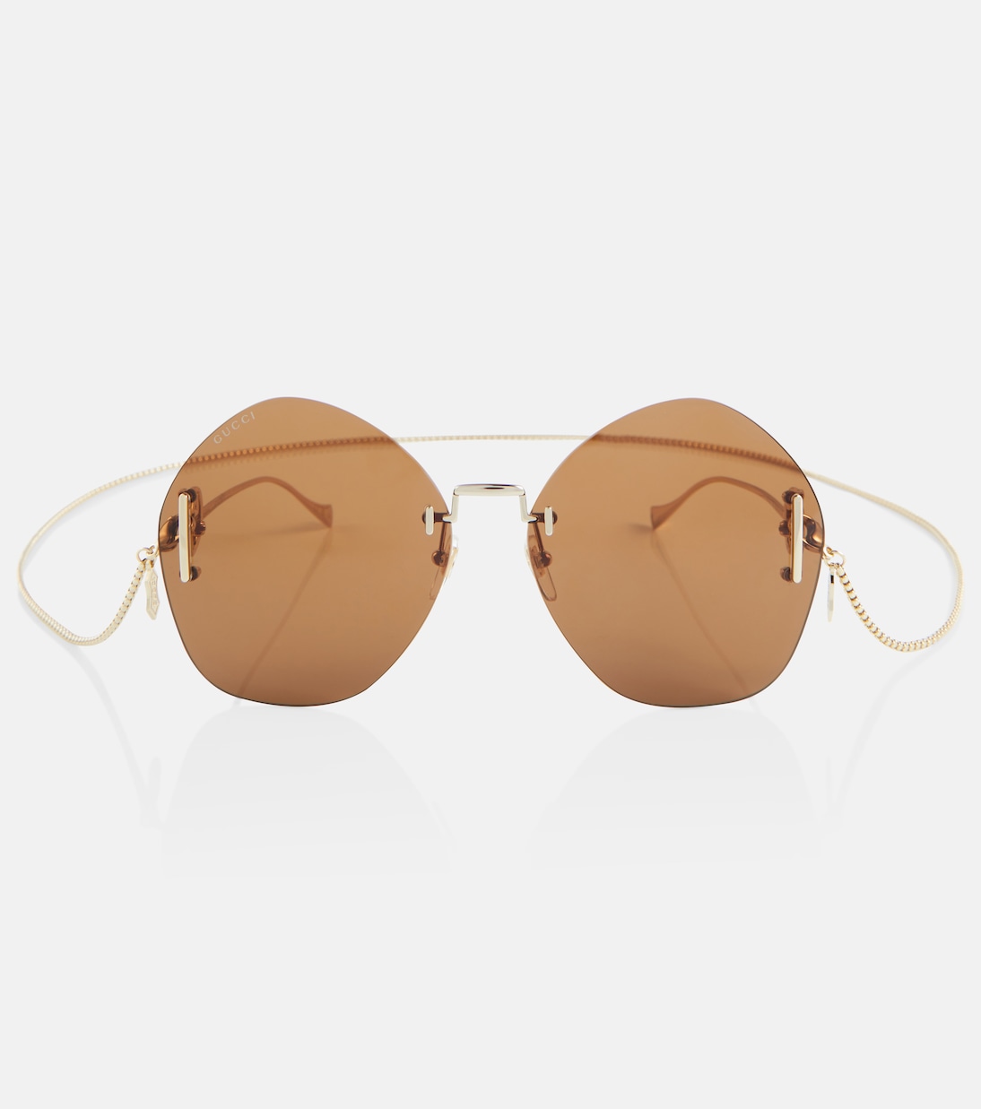 Gafas de sol redondas con cadena | Gucci
