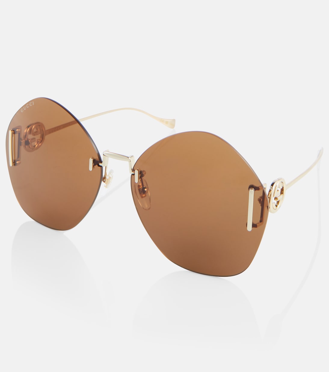 Gafas de sol redondas con cadena | Gucci