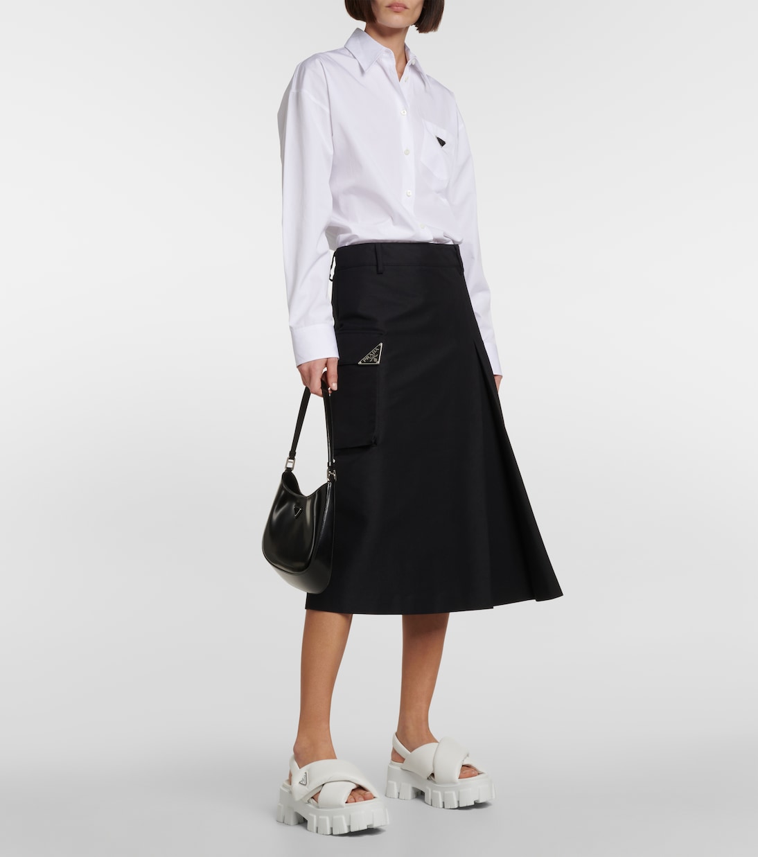Sandali con plateau Monolith in pelle | Prada