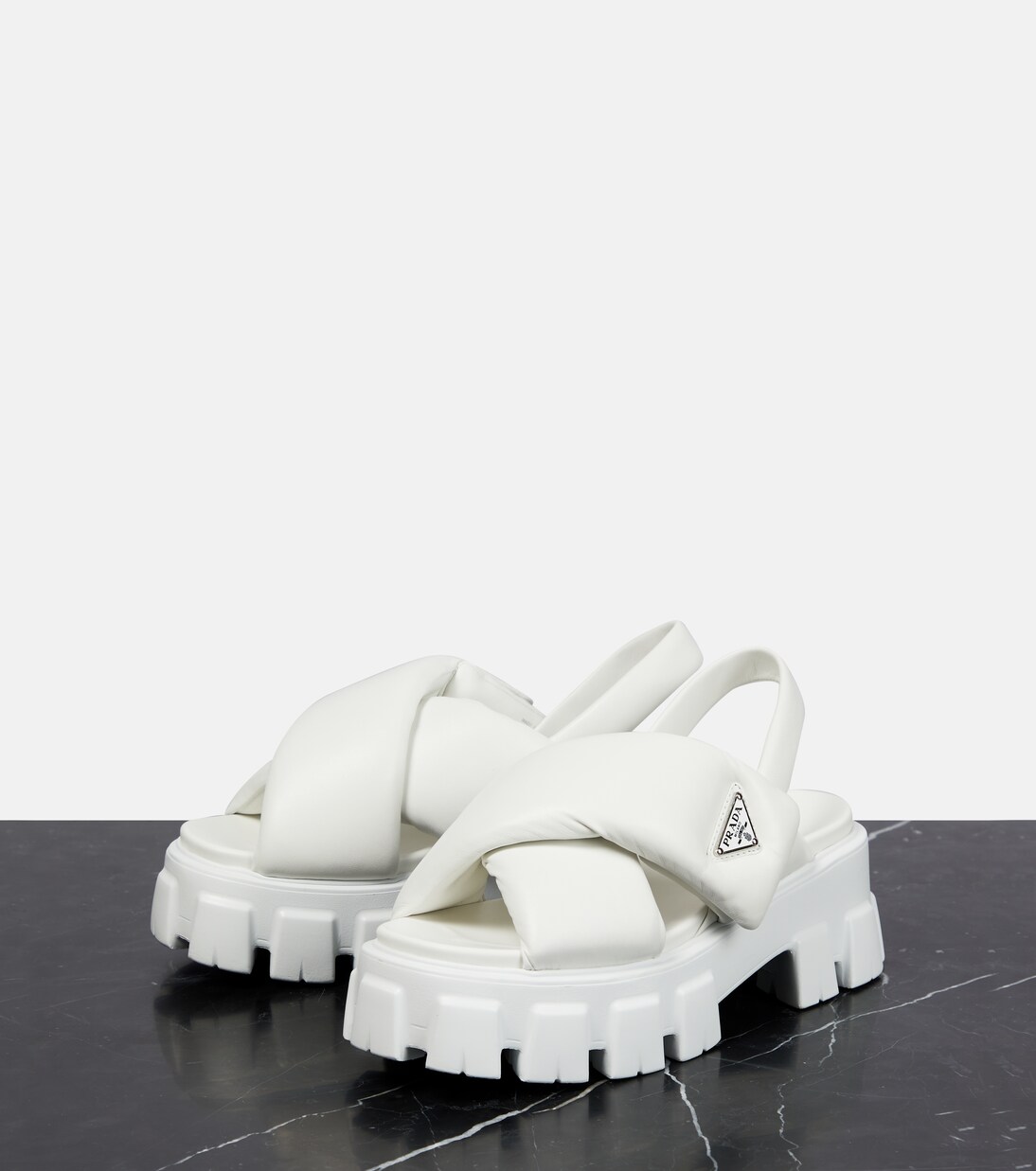 Sandali con plateau Monolith in pelle | Prada