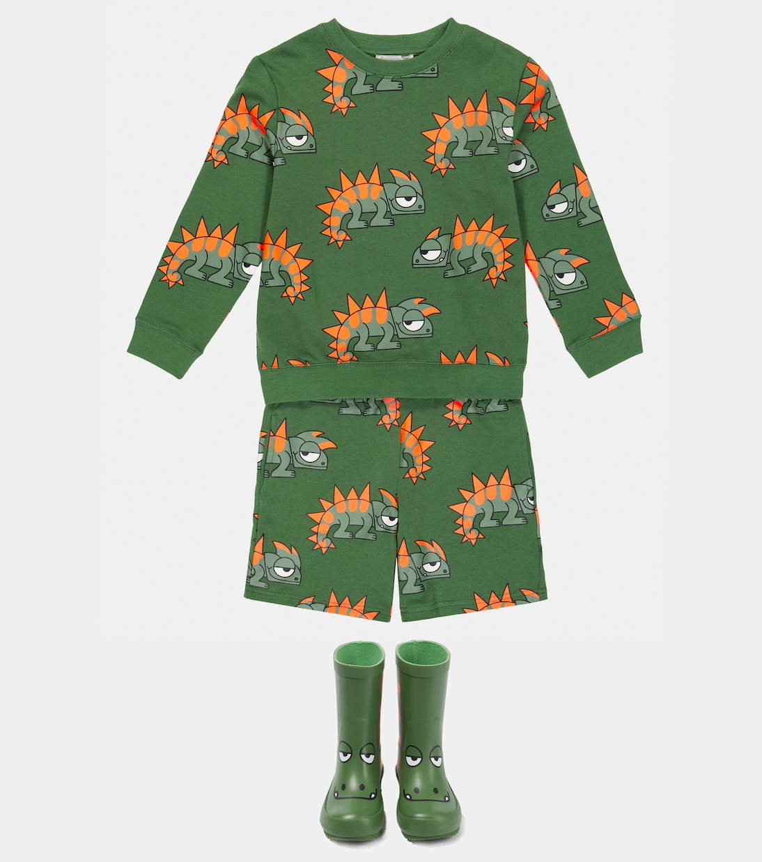 Set de sudadera y shorts de algodón | Stella McCartney Kids