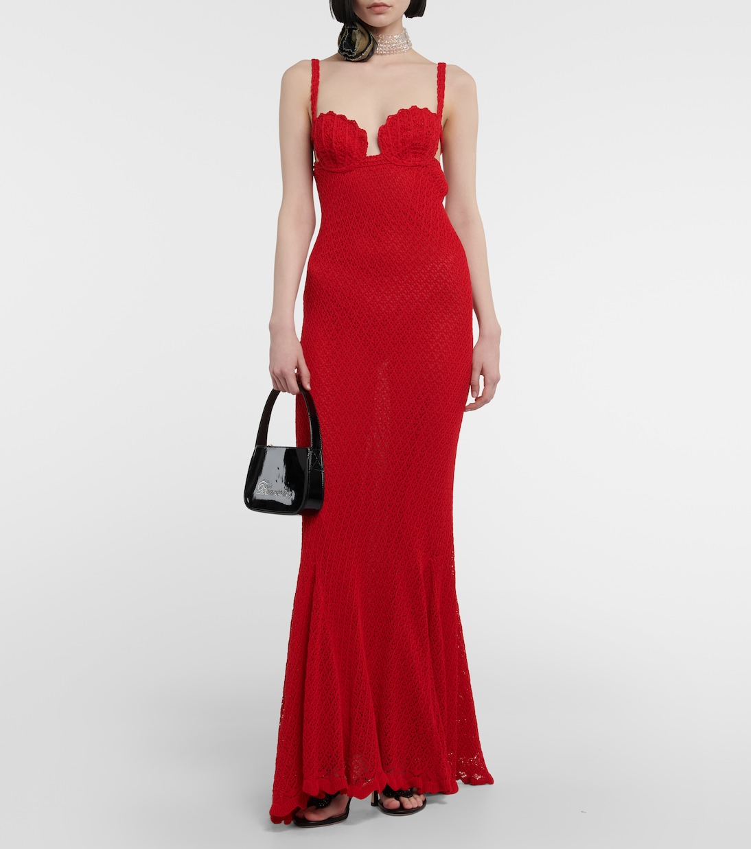 Abito lungo in crochet | Blumarine
