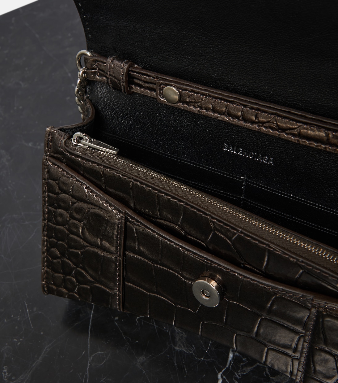 Clutch portafoglio Hourglass in pelle | Balenciaga