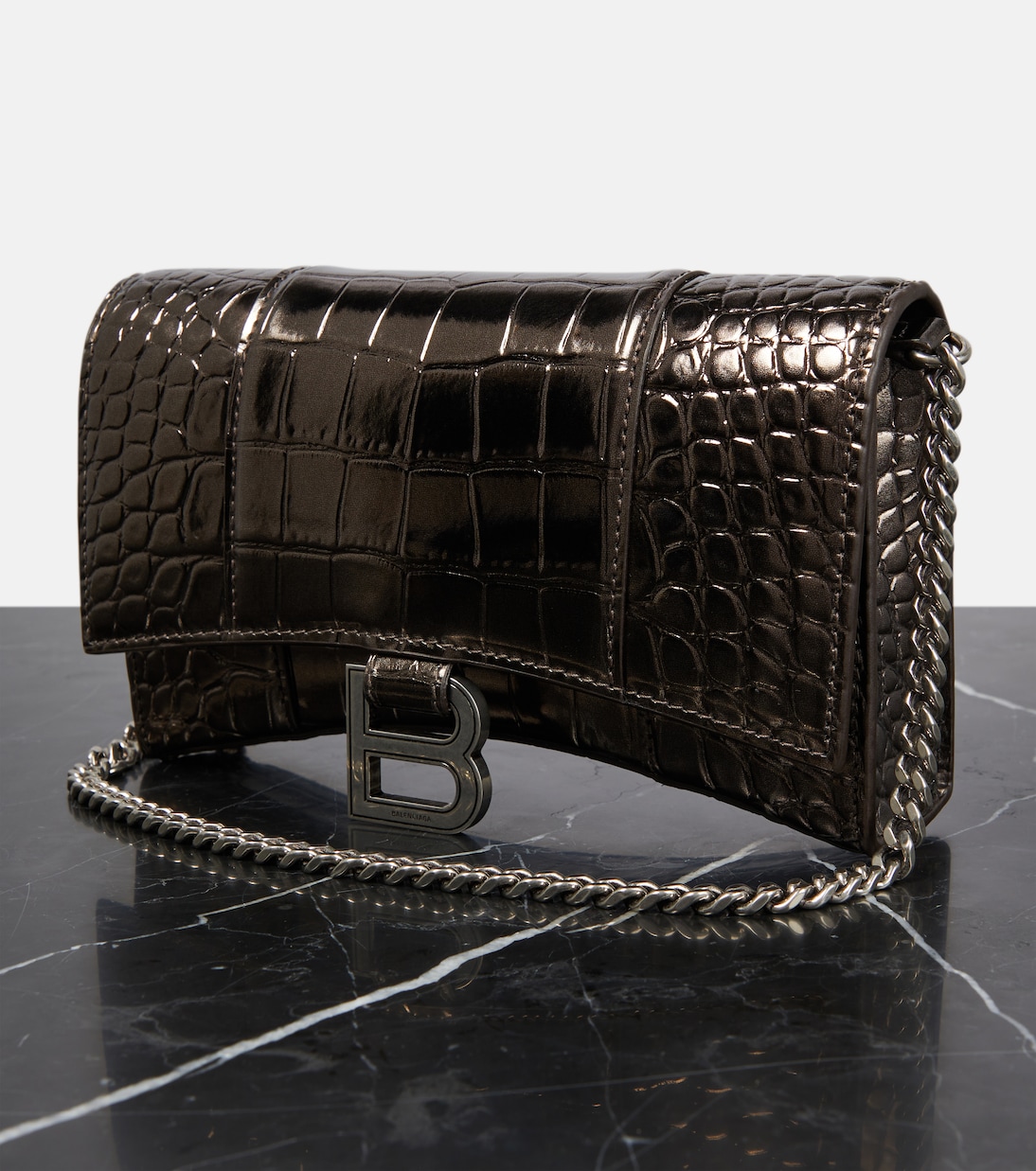 Clutch portafoglio Hourglass in pelle | Balenciaga