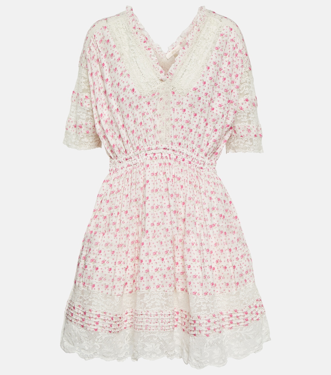 Vestido corto Newton de algodón | LoveShackFancy