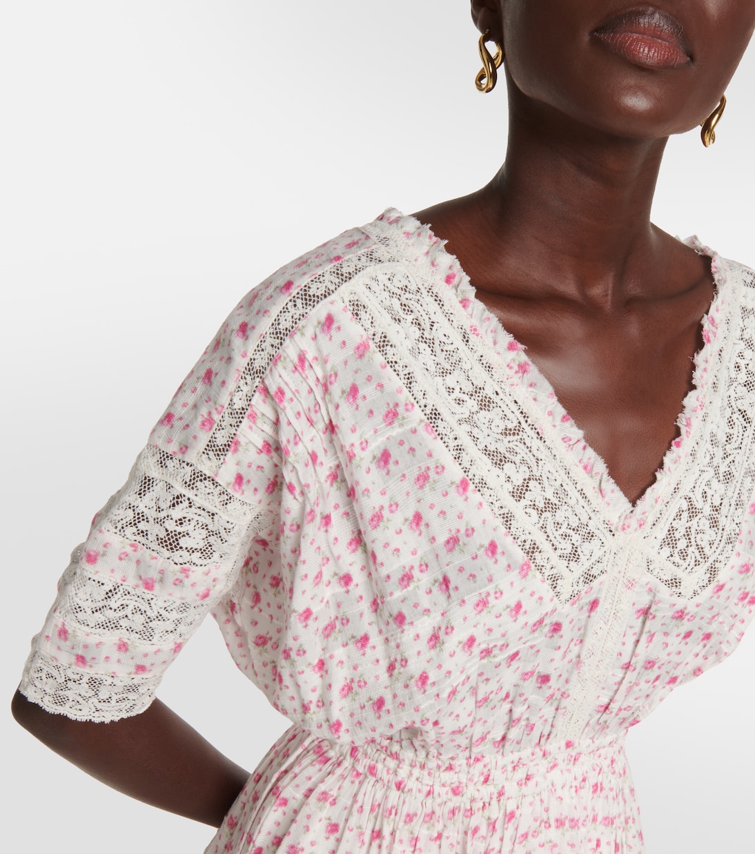 Vestido corto Newton de algodón | LoveShackFancy