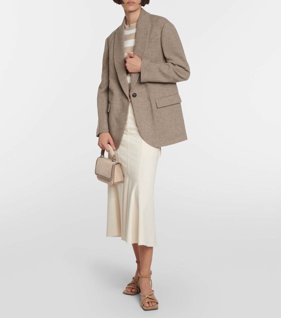 Single-breasted yak wool blazer | Brunello Cucinelli