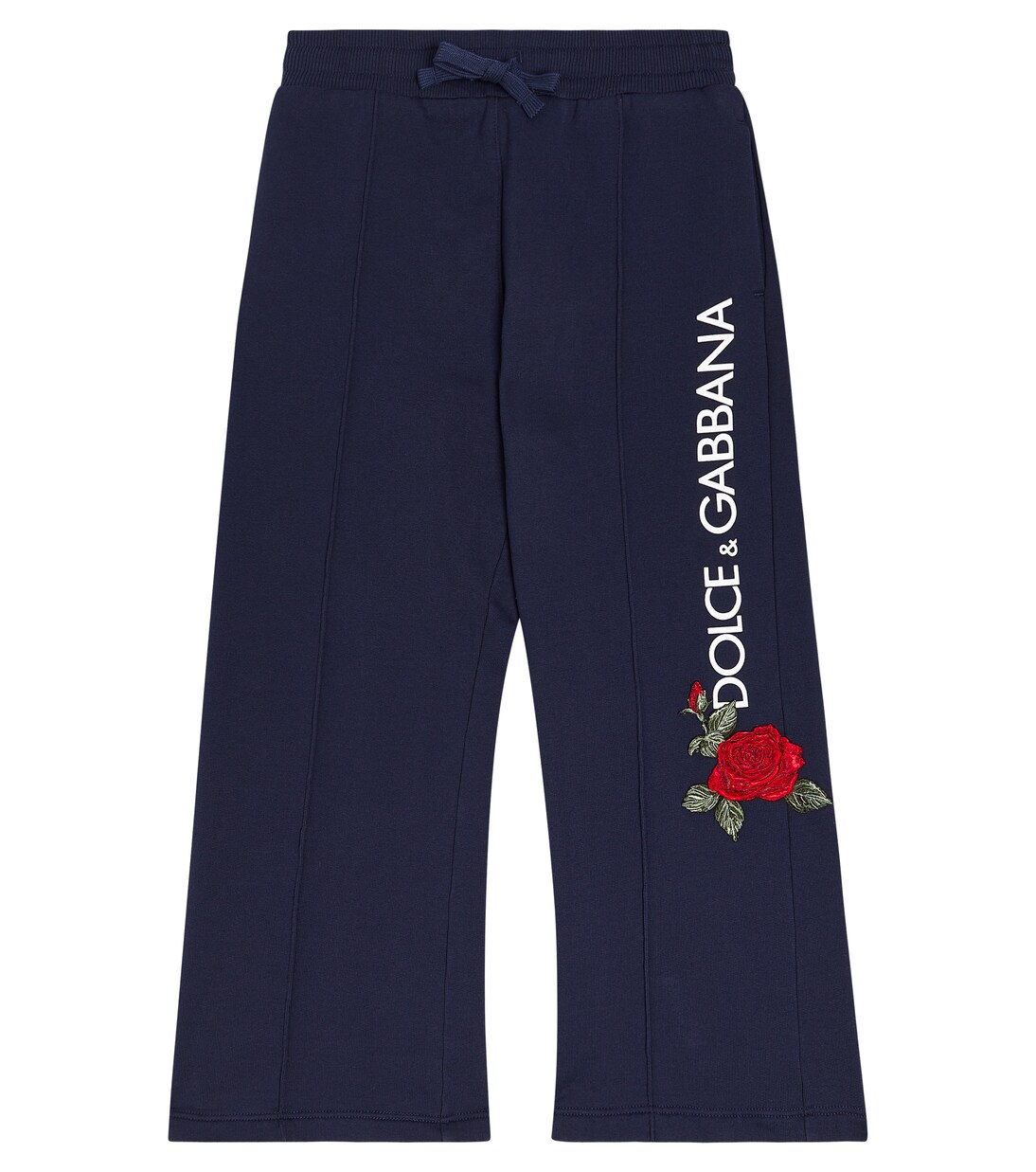 Pantalon de survêtement Rose en coton à logo | Dolce&Gabbana Kids