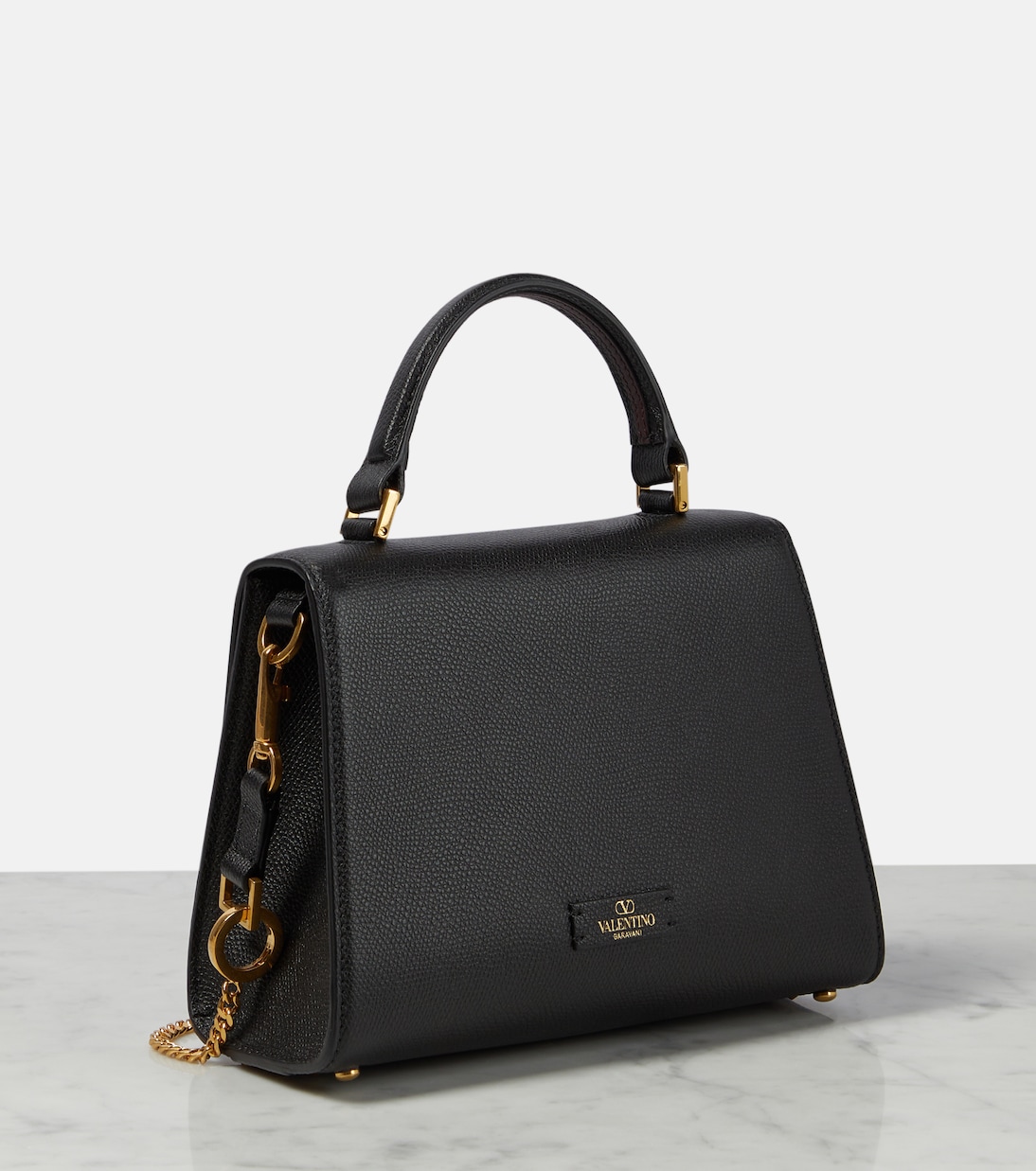 VSling Small leather tote bag in black Valentino Garavani Mytheresa