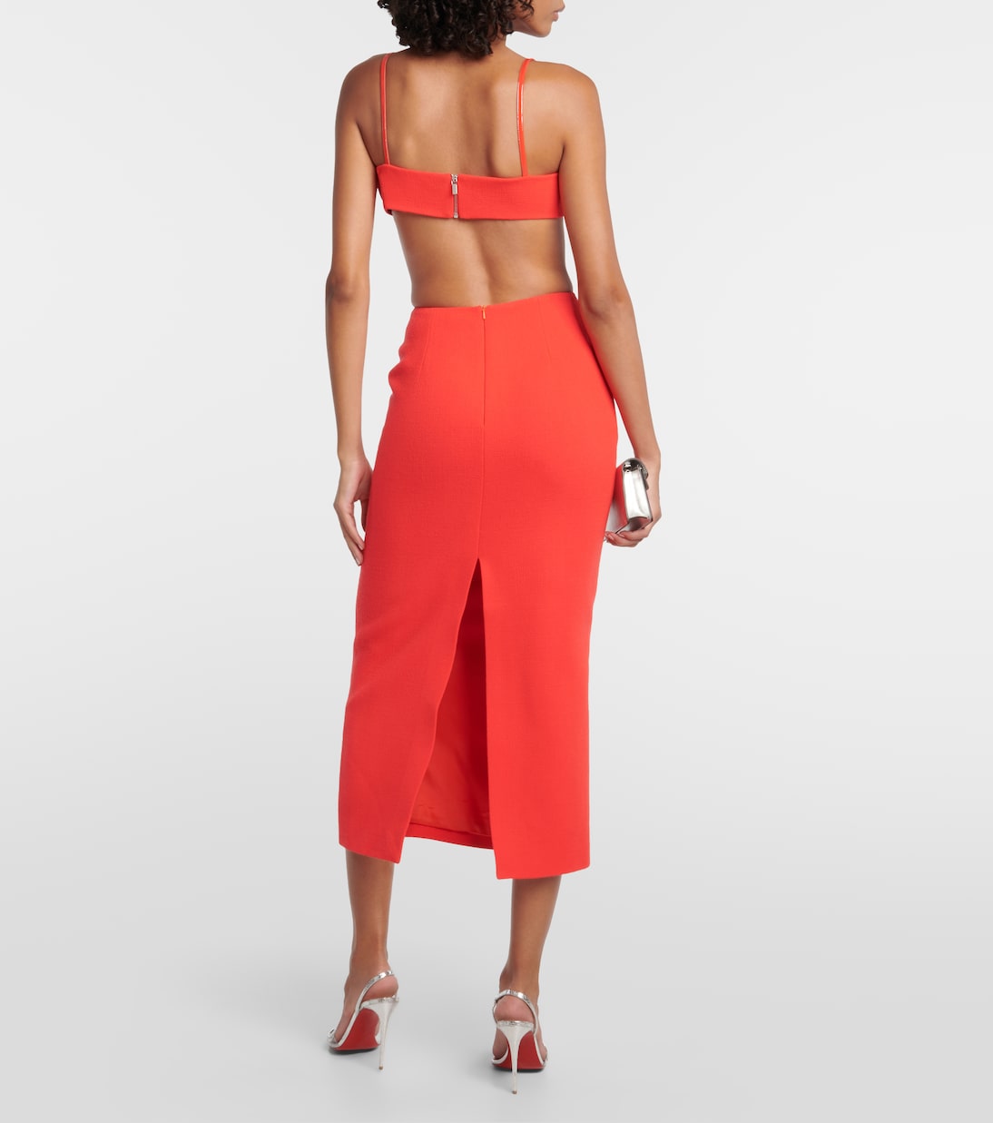 Floral-appliqué wool crepe top | David Koma
