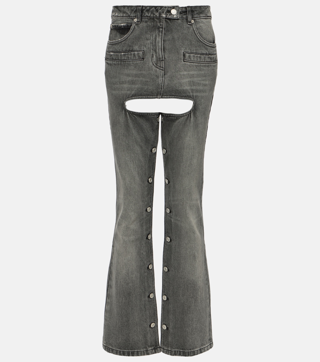Button-down straight jeans | Courrèges