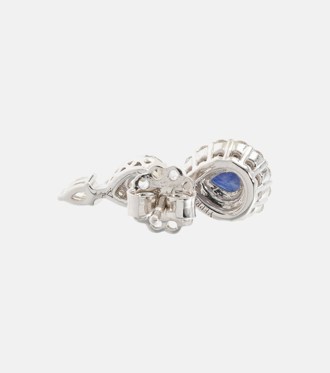 Orecchini Reign Supreme in oro bianco 18kt con diamanti e zaffiri | Yeprem