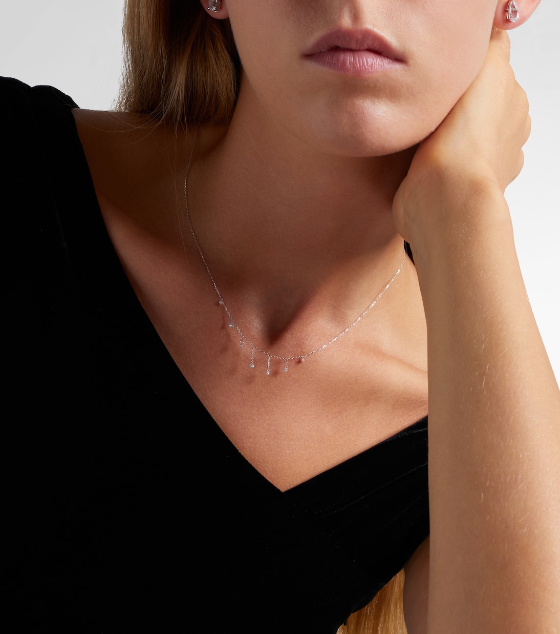 Collana in oro bianco 18kt PERSÉE La Foule con diamanti, design moderno per giovani